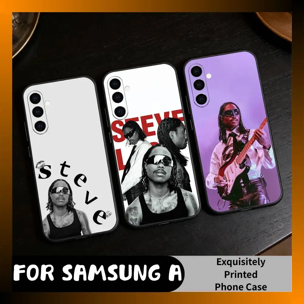 S-Steve Lacy Oh Yeah Music Graphic Art Phone Case For Samsung Galaxy A73,A72,A71,A70,A52,A51 Others Soft Black Cover