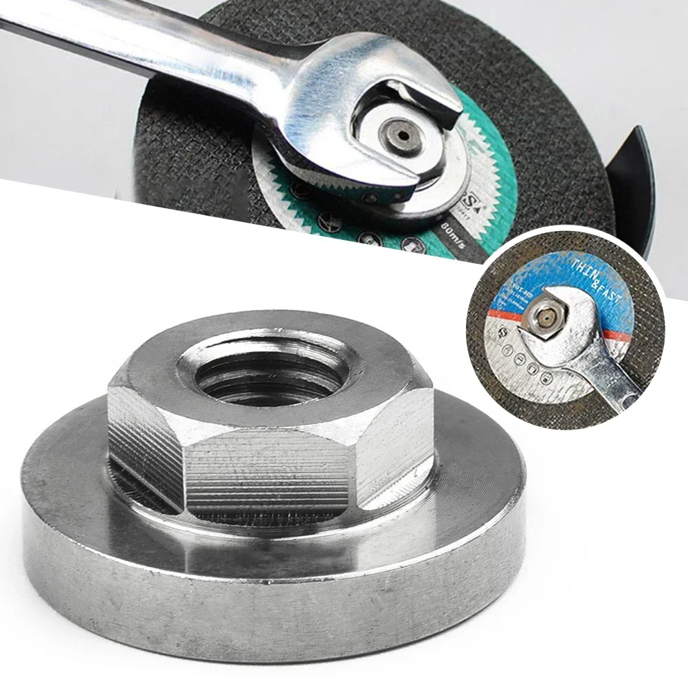 Nut Hexagon Platen Angle Grinder Accessories Stainless Steel Pressure Plate Flange Nut 17mm Wrench Opposite