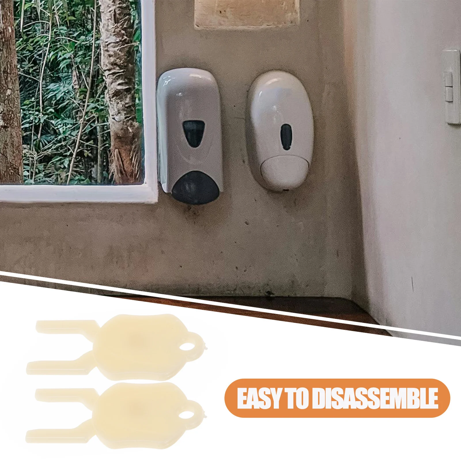 2 قطعة موزع الصابون البلاستيكي مفتاح عالمي استبدال اكسسوارات الحمام التجارية صيانة بسيطة مفتاح موزع الصابون #3