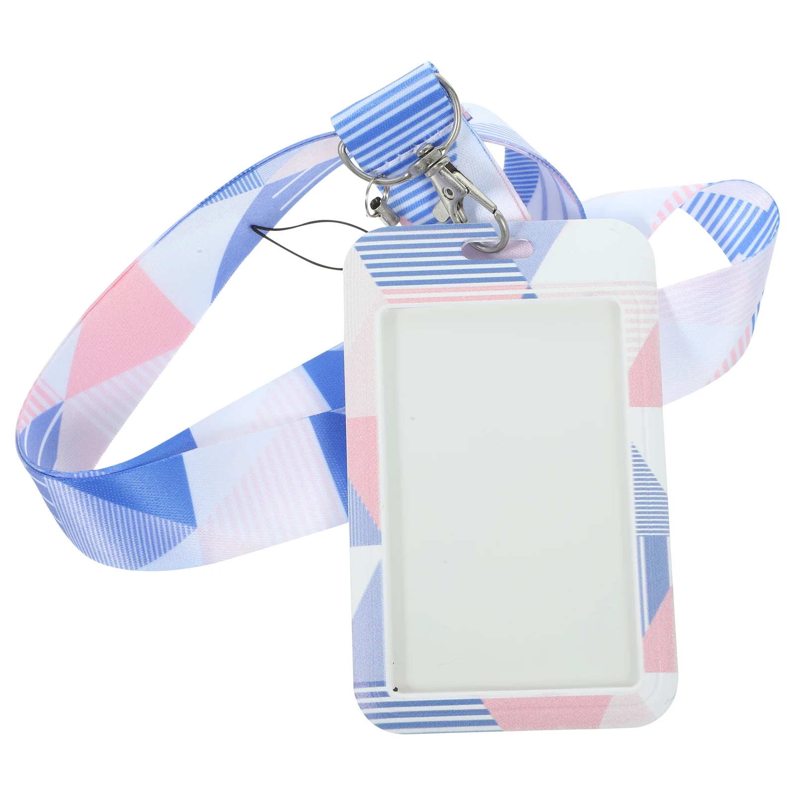 

Card Lanyard Set Clear Window ID Holder Plastic Badge Cover Office Use Lightweight Portable Safe Storage Display Transport Card