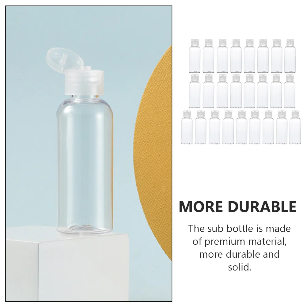 

25Pcs Shampoo Bottle Clamshell Type Lotion Container Premium Material Leakproof Design for Travel Liquid Soap Bath Cream