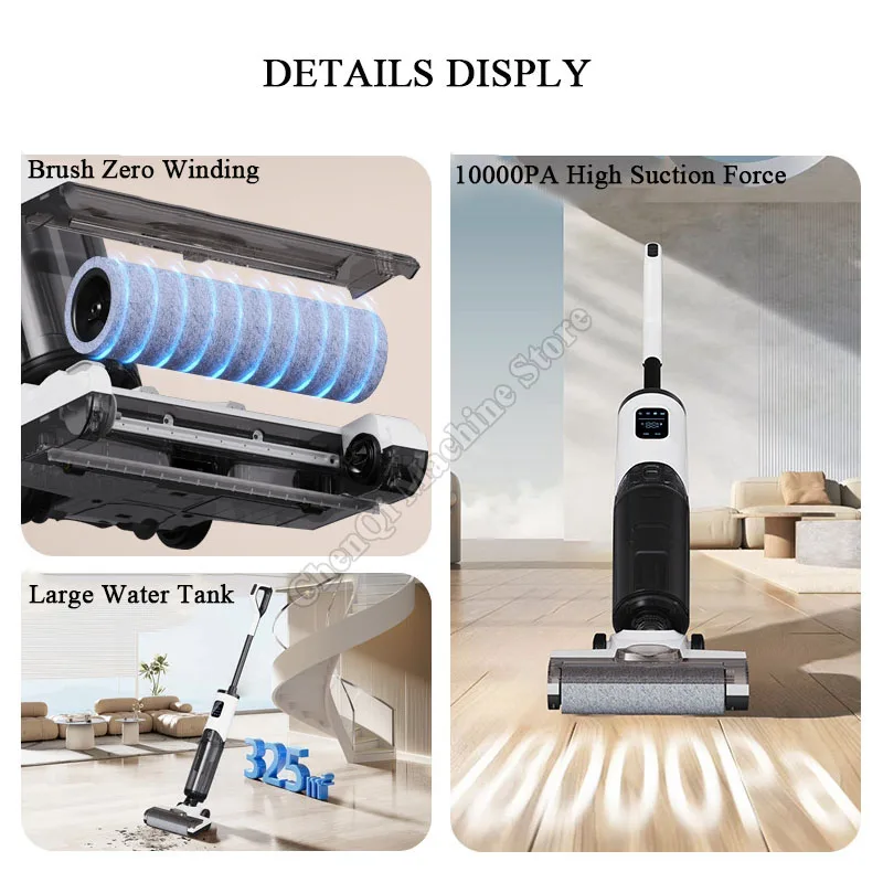 걸레질 기계 습식 건식 이중 목적 진공 청소기 흡입 걸레질 기능 가정용 무선 전기 바닥 스크러버