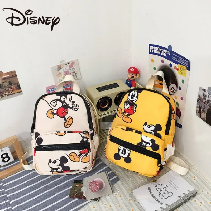 Disney 2023 moda mickey mouse mochila leve feminino bonito pupila leve viagem ao ar livre impressão mochila das crianças