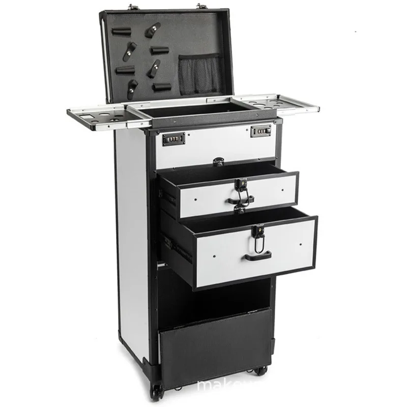 Caja de herramientas grande con doble contraseña para salones de belleza, nuevo carrito de estilista con herramientas de peluquería, producto de cuidado Personal