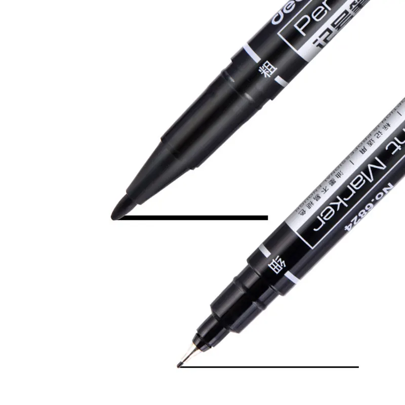 30Pcs Oily Marker Pen Thick And Thin Double-headed Art Hook Pen CD Marker Pen Office Supplies Wholesale