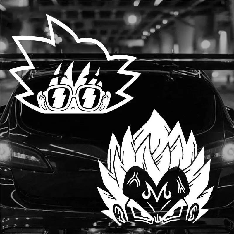

Dragon Ball car reflective sticker, Goku rainbow laser car sticker, car window personalized creative cartoon sticker