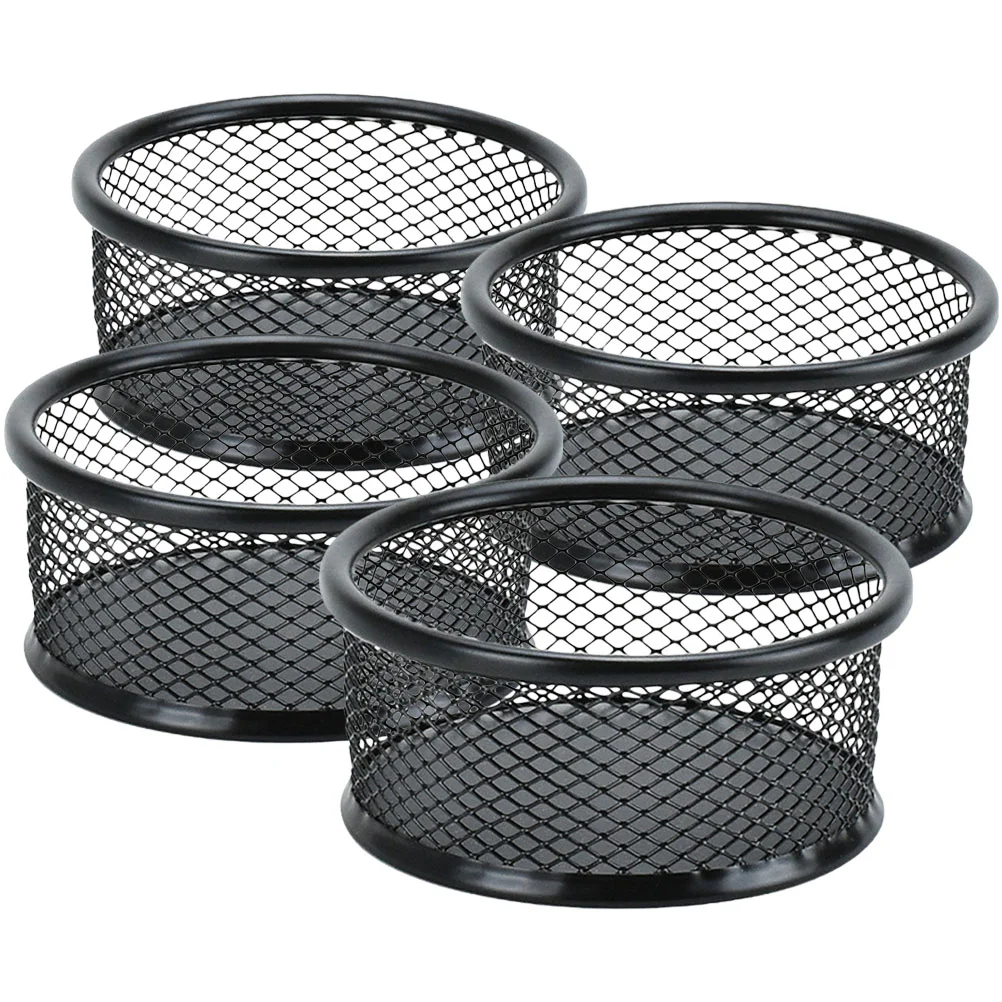 4 Pcs Paper Clip Storage Bucket Desk Containers Sundries Holders for Clips Binder