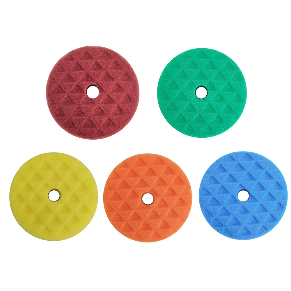 Polishing Pads 5Pcs/Set 6 Inch Backing Plate Compound Sponge Pads Kit for Car Buffer Polisher