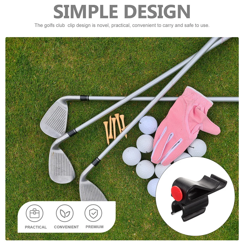 2pcs Putter Plastic Secure Hold For Outdoor Use Golf Clip Golfing Putter Clamp Club Clip For Bag Golf Club Bag Clamp