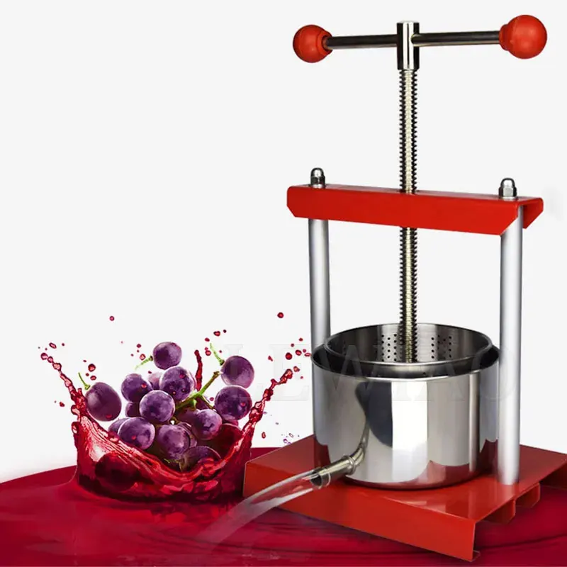 

3L 6L Manual Fruit Wine Press Stainless Steel Household Manual Squeezer Cider Vegetables Tincture Pressing Kitchen Machine