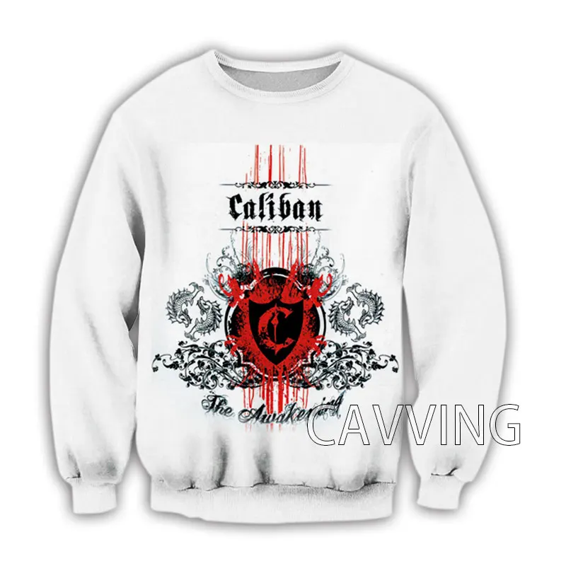 CAVVING-sudaderas de cuello redondo con estampado 3D para hombre y mujer, ropa deportiva de manga larga con estampado de Caliban Metalcore, estilo Harajuku