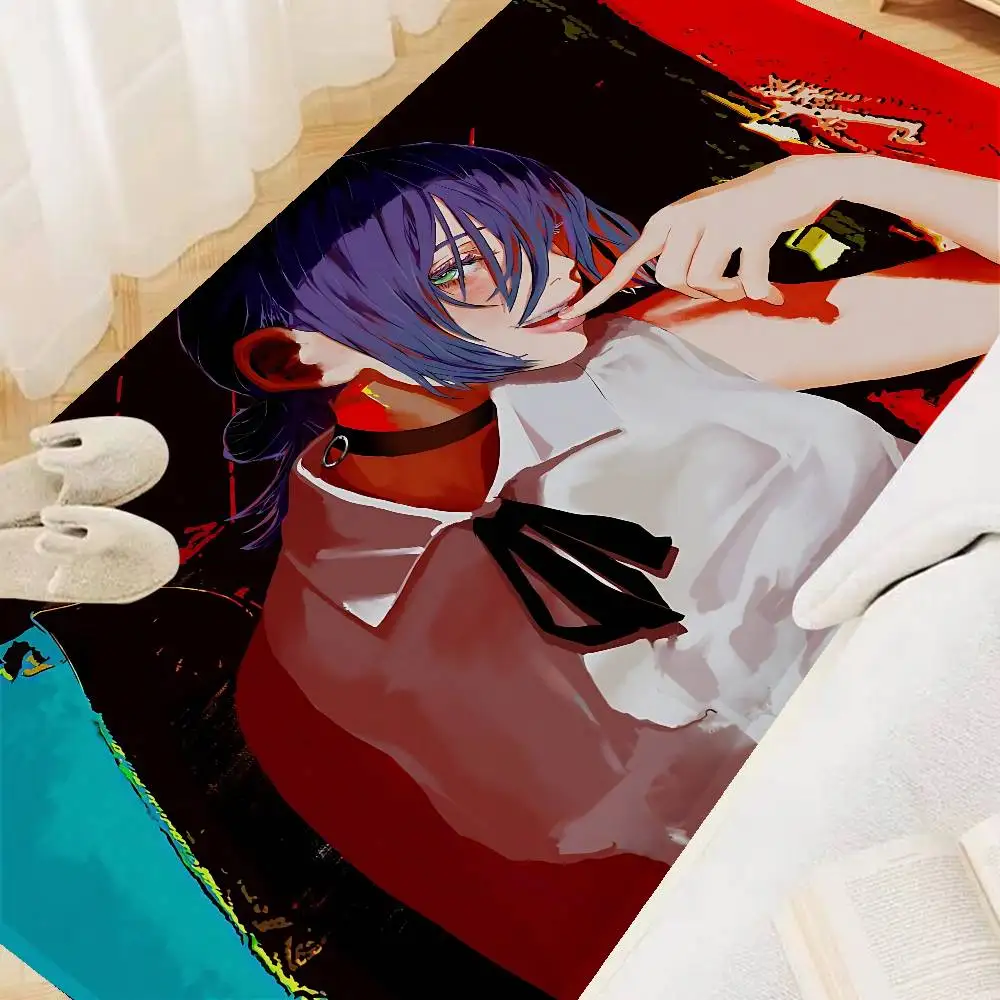 Chainsaw Man The Movie Reze Arc Floor Mat Rectangle Anti-slip Home Soft Badmat Front Door Indoor Outdoor Mat Welcome Doormat