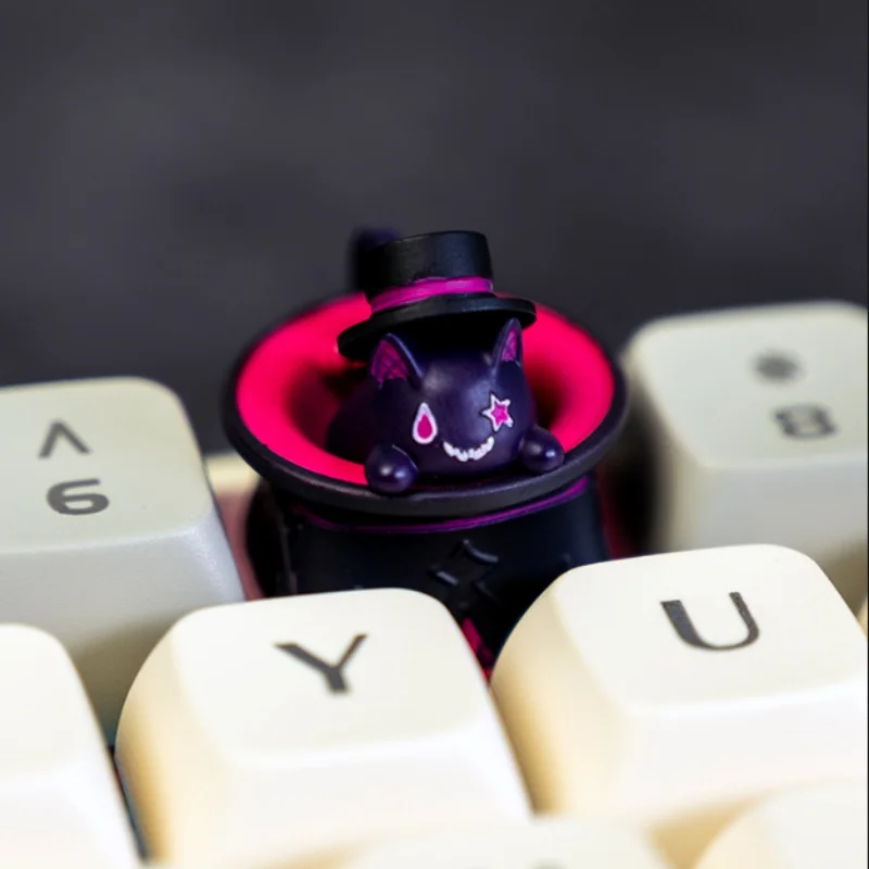 1pcs Mechanical Keyboard Keycap Genshin Lyney Funny Cat Keycap Ome Height 3d Printed Personalized Resin Keycap Game Peripheral