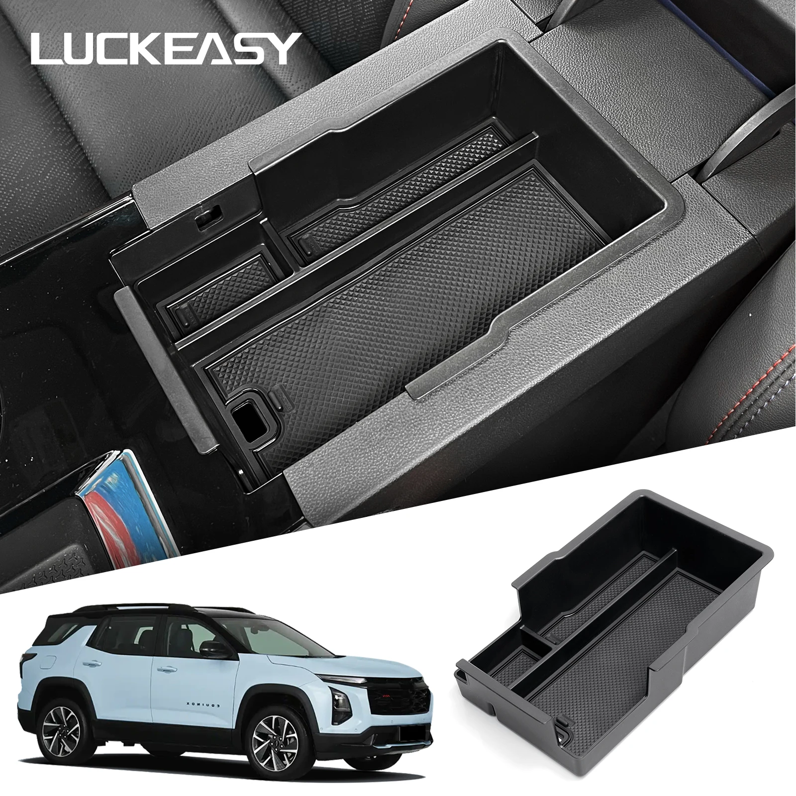 

for Chevrolet Chevy Equinox 2024 2025 Car Armrest Storage Box Organizer Case Auto Accessories Center Console Storage Tray