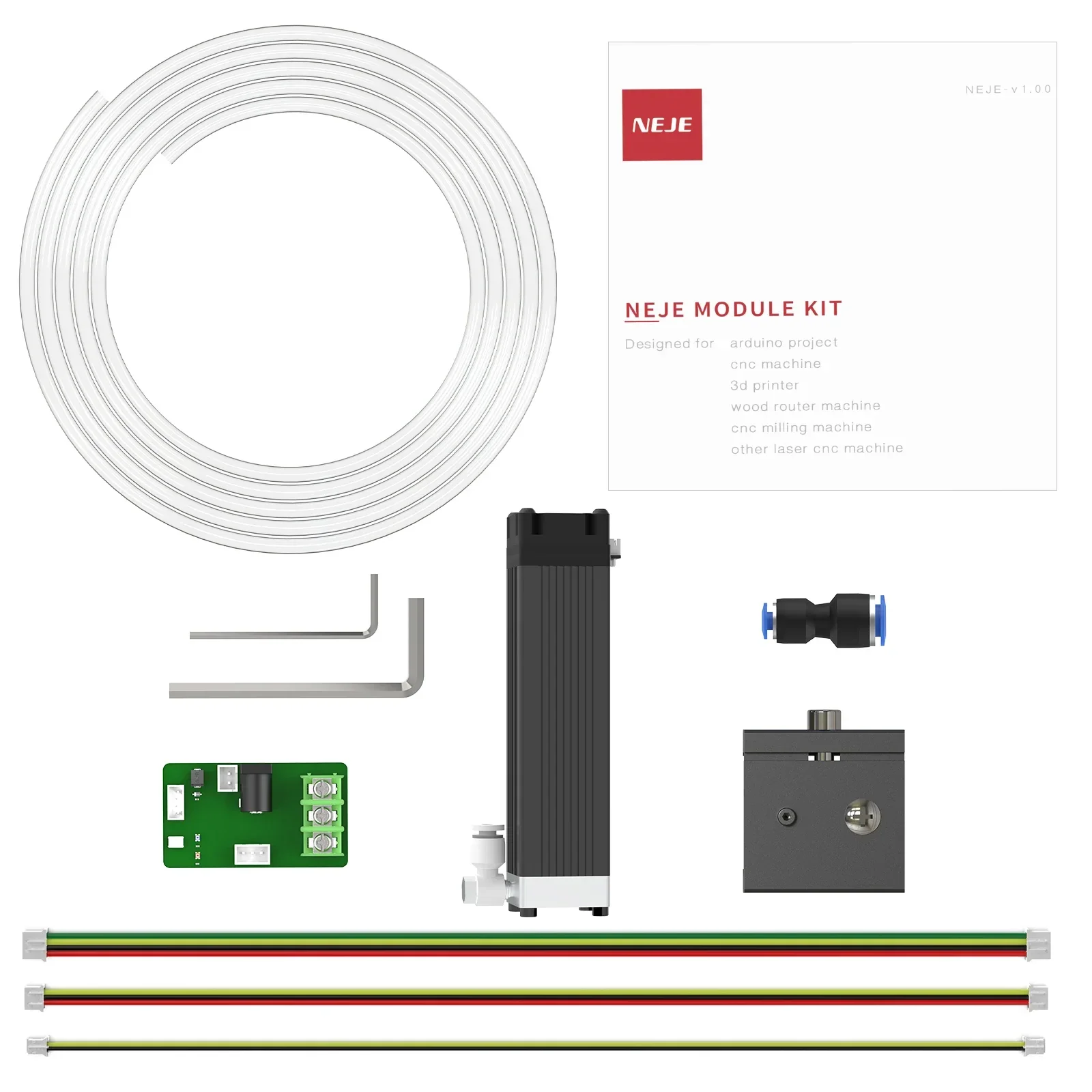 NEJE E30130 Laser Module Kits Optical Compression Laser Engraving Machine Head for Metal Engraving & Max 18mm Wood Cutting