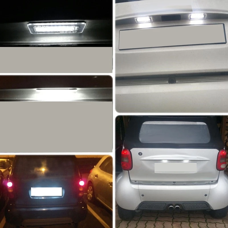 Car LED License Plate Light For Benz Smart For Two Coupe Convertible 450 451 image 6