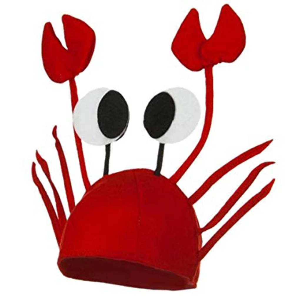 

Red Lobster Crab Sea Animal Hat Funny Christmas Gift Costume Accessory Adult Child Cap Happy New Year