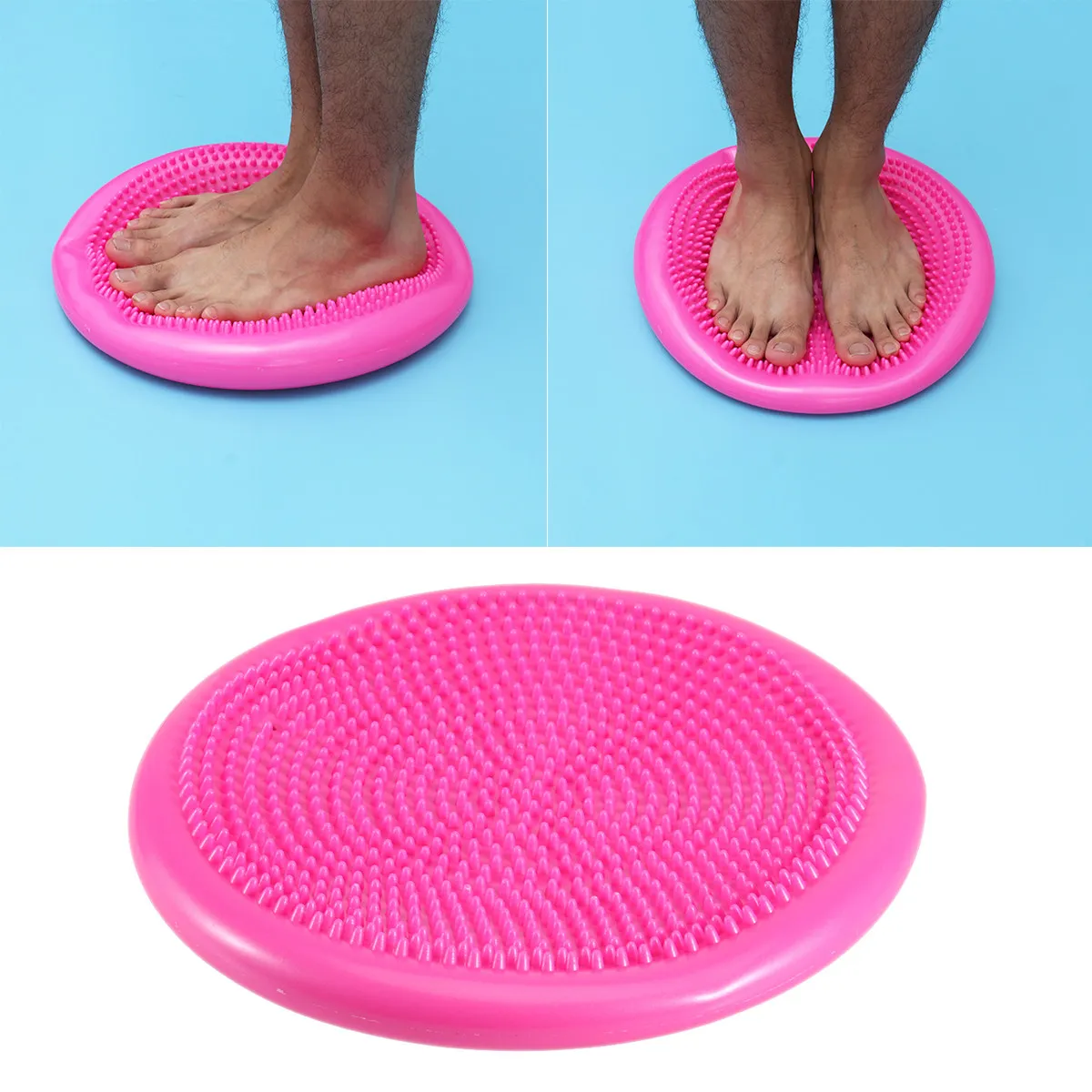

Thicken Eco-Friendly Balance Foot Massage Mat Plastic Toe Pressure Plate Round Random Color Foot Massaging Pad for Adults