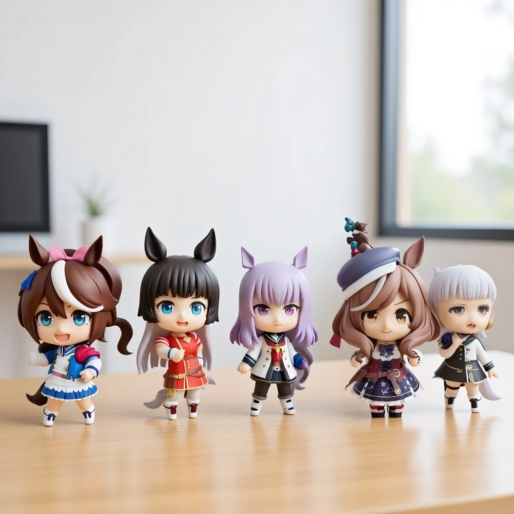 10cm Umamusume: Pretty Derby Cute Edition Anime Figures Game Girl Statue Cartoon Models Boy Collectible Ornament Doll Toys Gifts