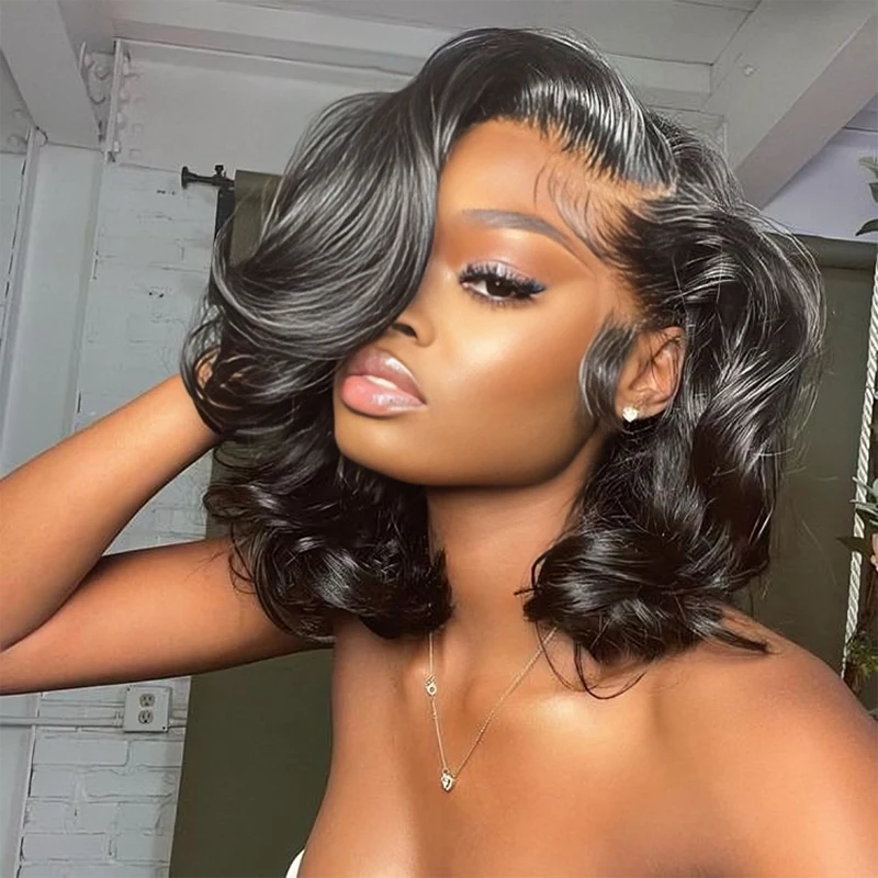 

Body Wave 5x5 Bob Wig Wear And Go Glueless Human Hair Wigs Bob Wigs For Women Ready To Wear 200% Brazilian 4x4 Lace Closure Wig