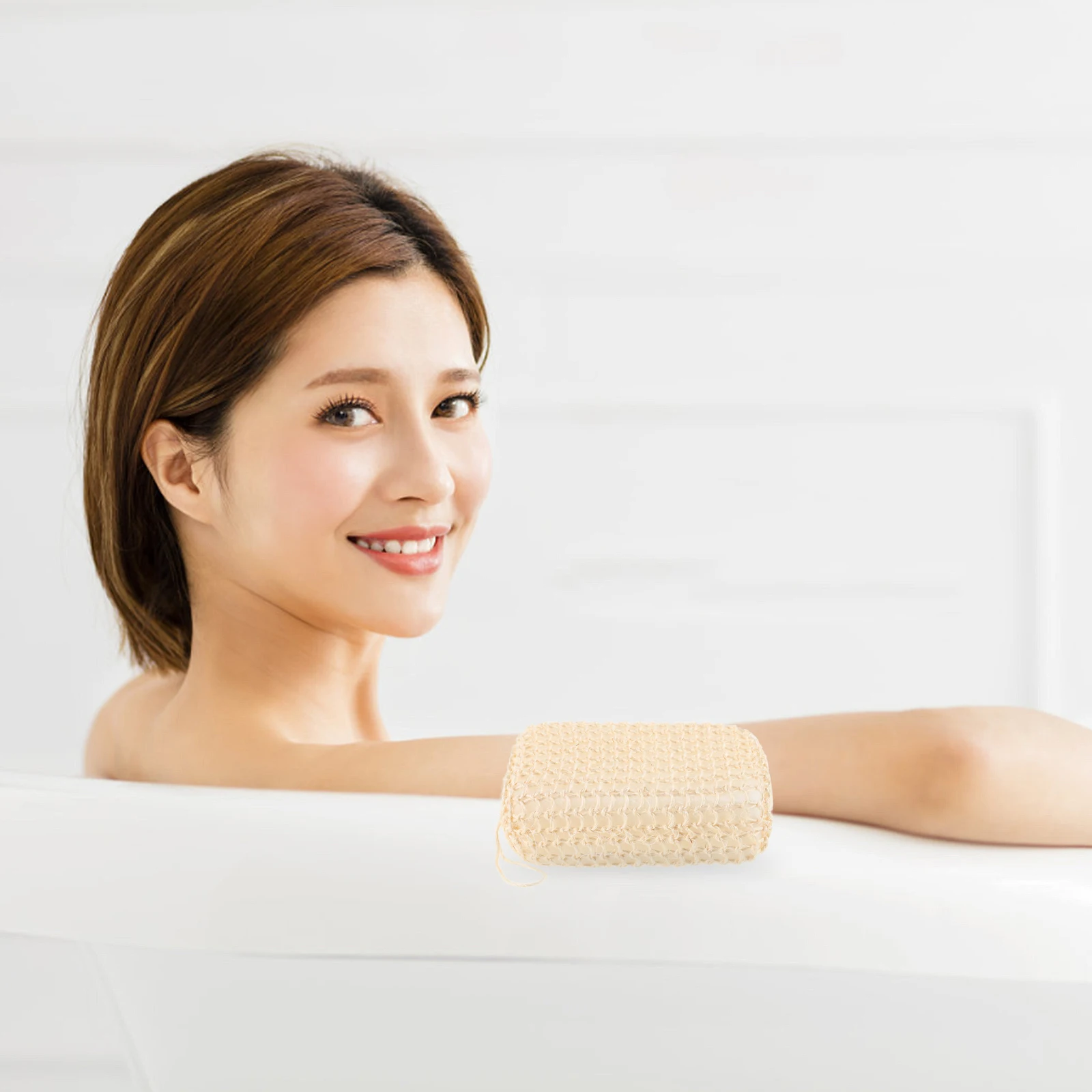 

Sisal Bath Sponge Exfoliating Body Scrubber Shower Loofah Deep Skin Cleansing Body Wash Scrubber for Men Women