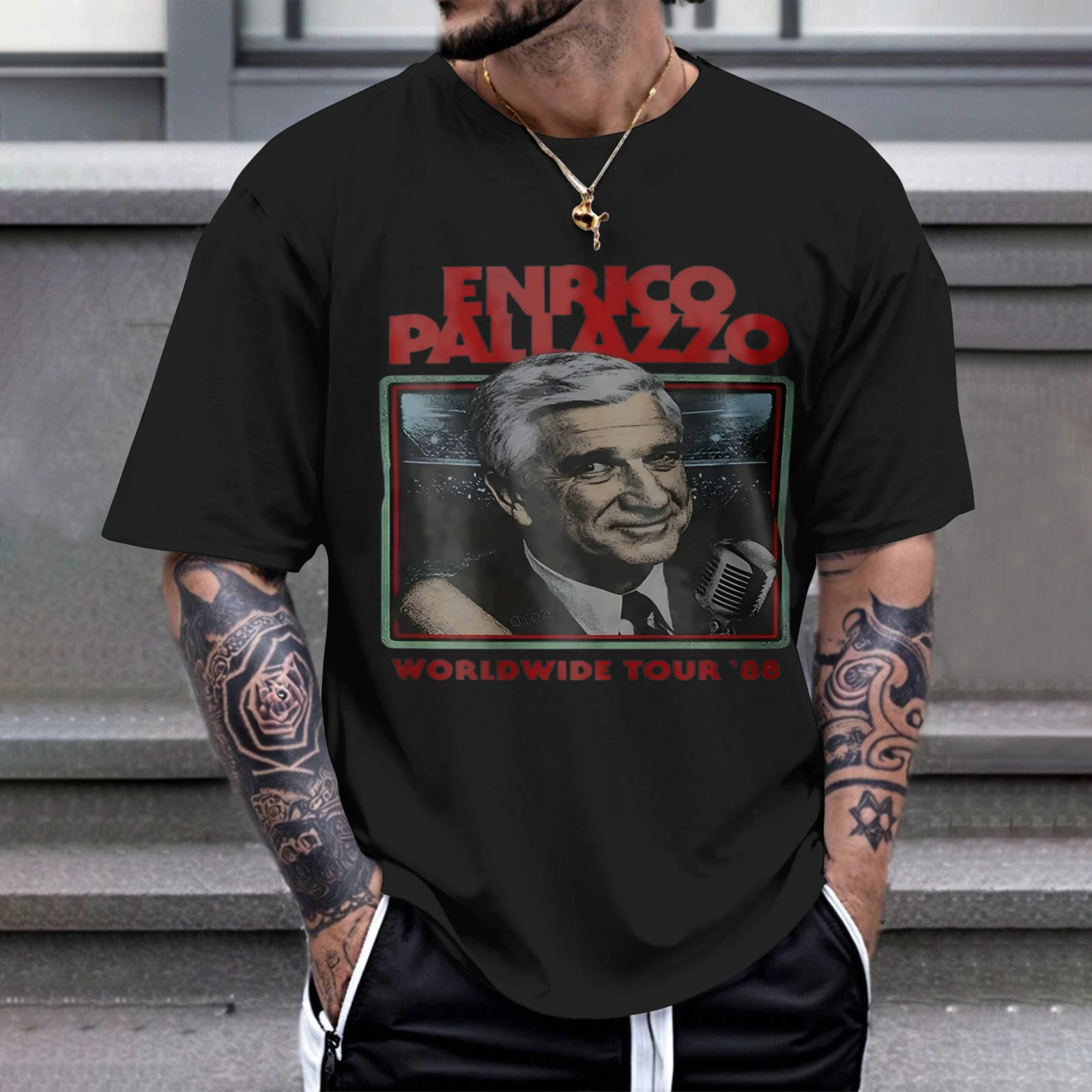 Herren-T-Shirt Enrico Baitazzo World Wide Tour 65 Perfektion für Freizeitkleidung, Partys und Karnevalsoutfits