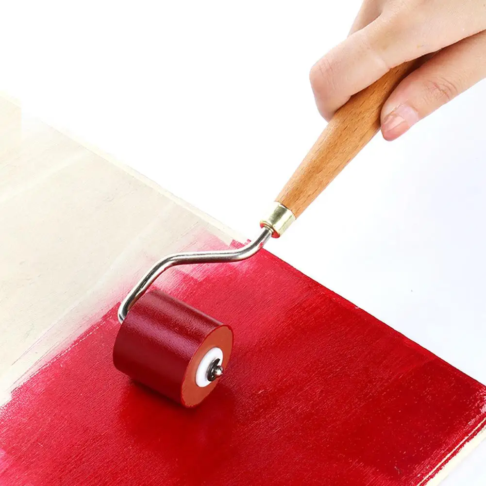 Imagem -03 - Borracha Stamping Roller Brayer Ferramenta de Impressão de Tinta Escova de Brayers do Estudante da Costura Papel de Parede Artesanato Pintura Parede