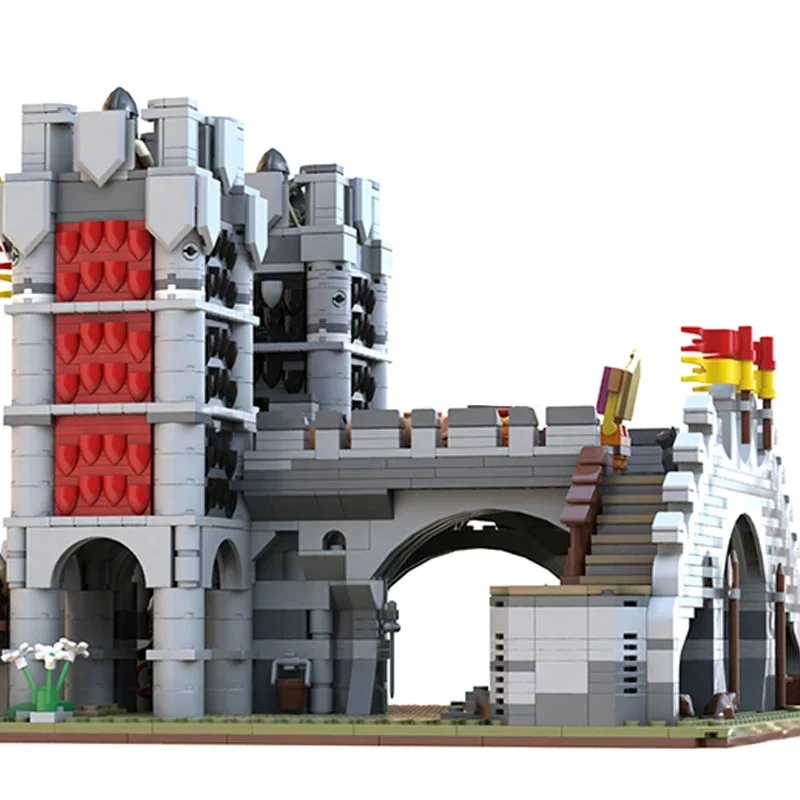 Red Snake Castle Technical Bricks, Moc Building Blocks, Fortress Model, DIY Assembly, Construction Toys for Children, Holiday Gifts