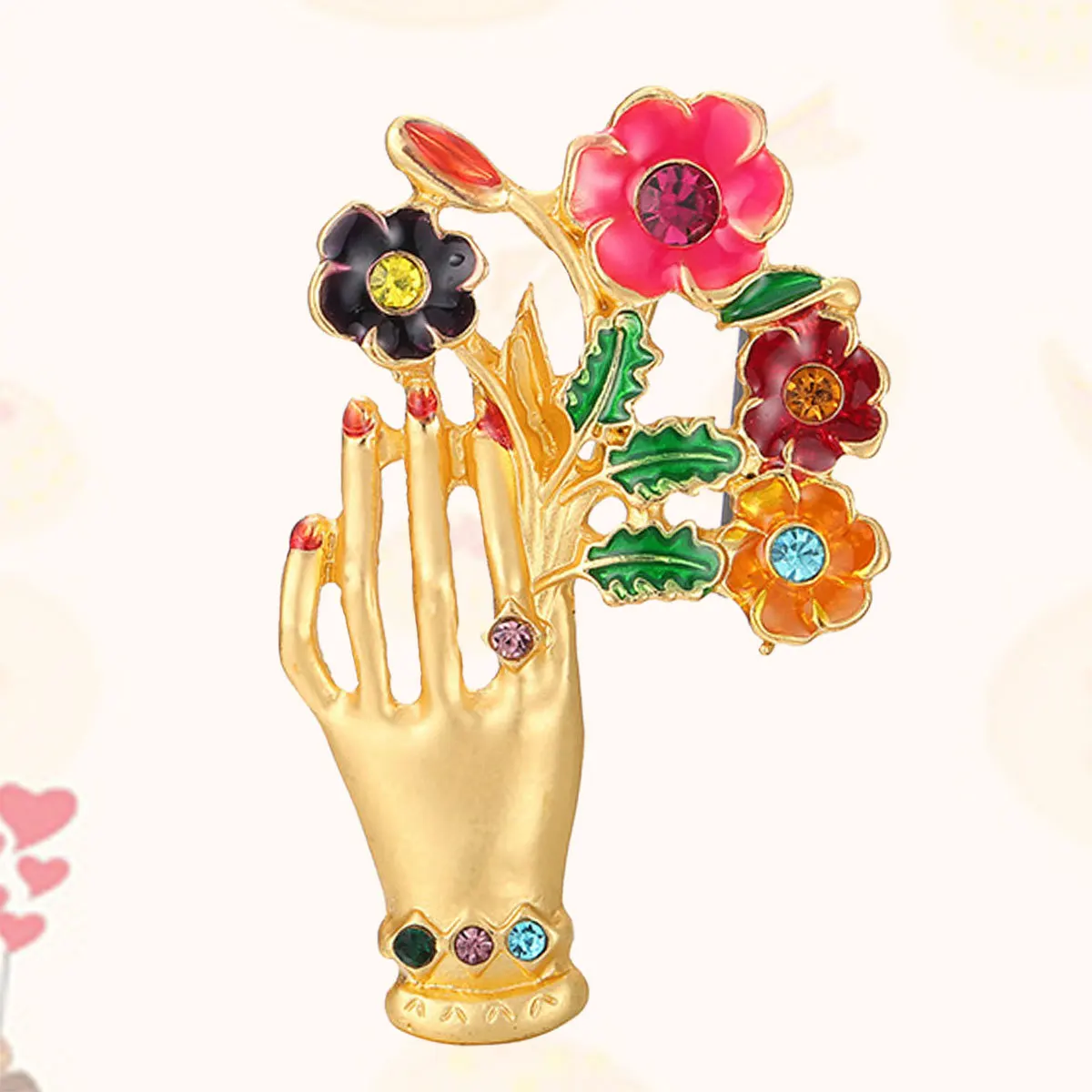 Rhinestone Flower Brooch Alloy Breastpin For Women Valentine Day Gift Accessory Shining Diamond Pin Clip Wedding Party