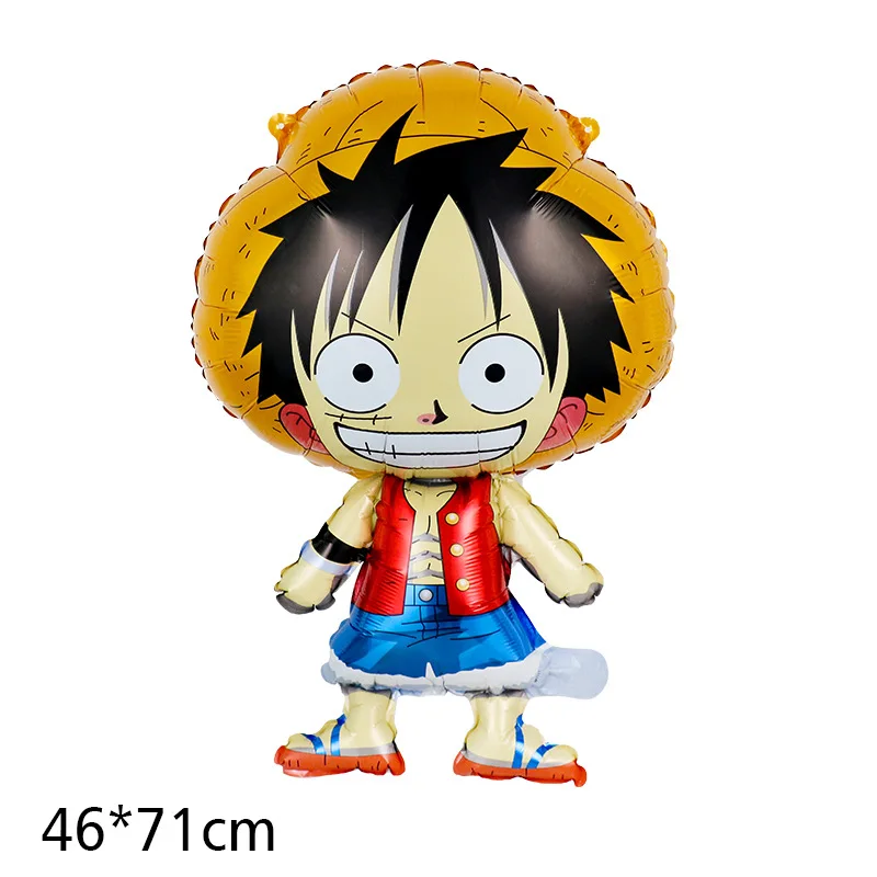 69 peças uma peça macaco d. Luffy filme de alumínio console de jogos navio pirata número vermelho globos decoração de festa de aniversário presente de chá de bebê