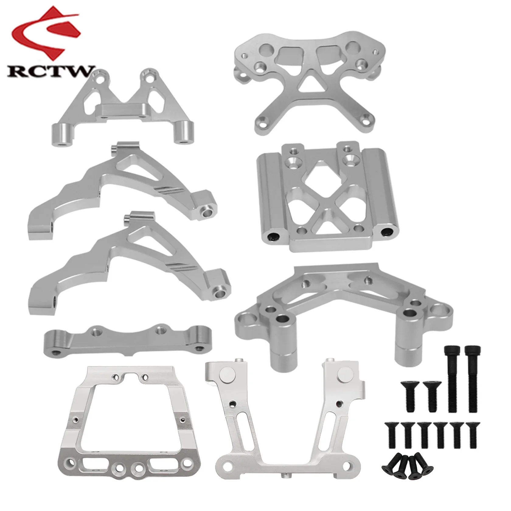 Zestaw CNC Metalowych Tylnych lub Przednich Ścianek lub Wsporników Amortyzatorów do Samochodów RC 1/5 HPI ROFUN BAHA ROVAN KM BAJA 5B 5T 5SC Części Tuningowe do Ciężarówek