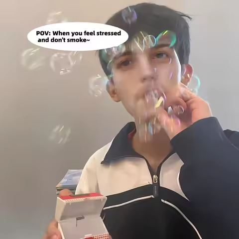 Office Prank Props, Cigarette Box Photography Tools, Bubble Blowing and Decompression Abstract Toys, Funny Gifts for Friends