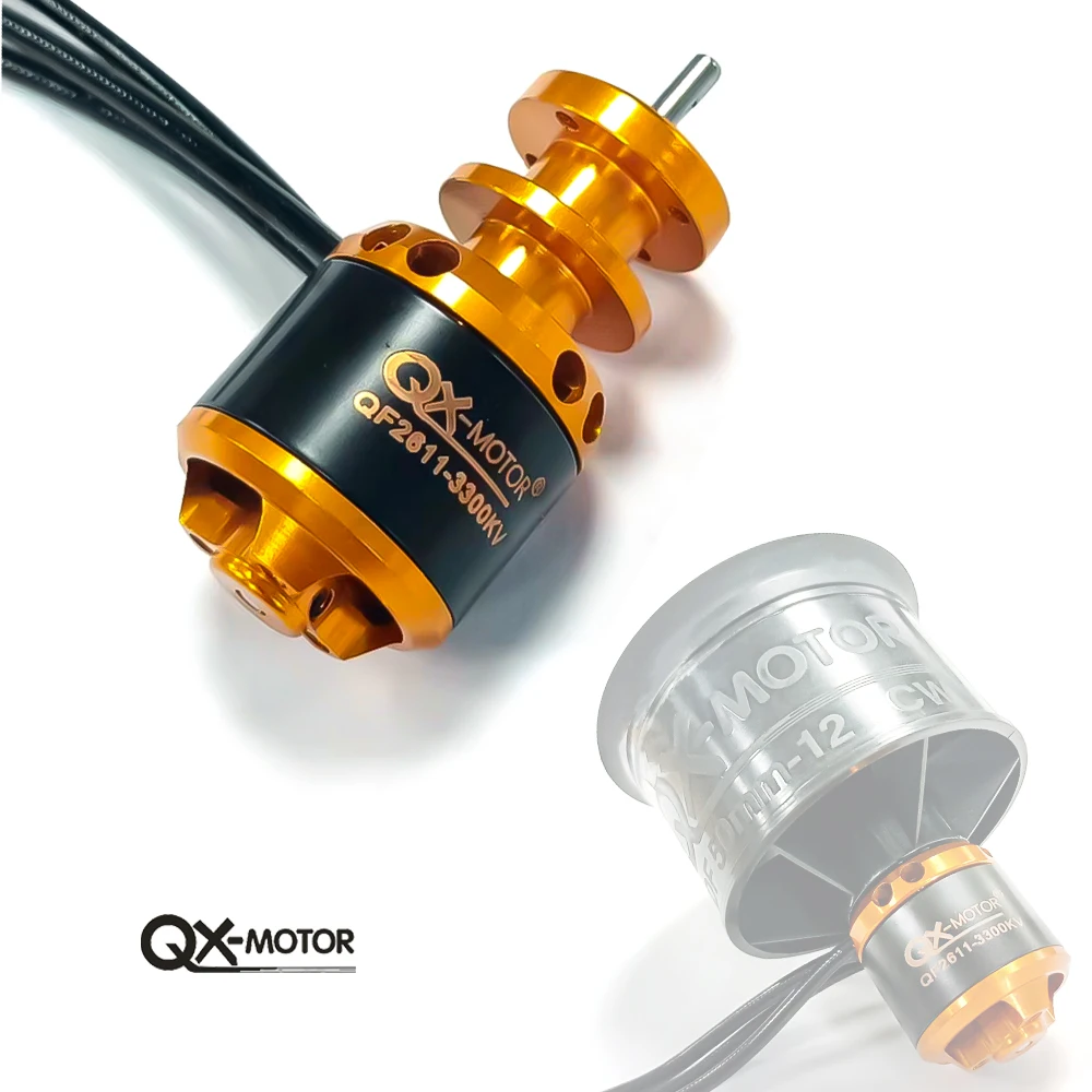 QX-MOTOR Motor sin escobillas QF2611 3300/4000/4600/5000KV para ventilador de 12 aspas EDF de 50mm para piezas de modelo de aviones multieje RC DIY