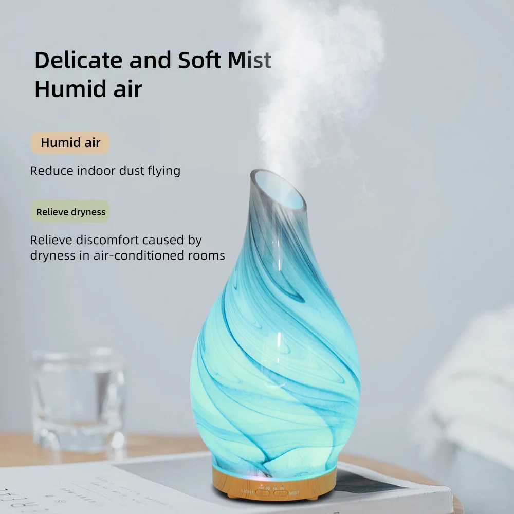 Soothing 7-Color Ultrasonic Diffuser 200ml Aromatherapy, Night Light & Humidifier with Timer  Perfect for Bedroom or Living Room