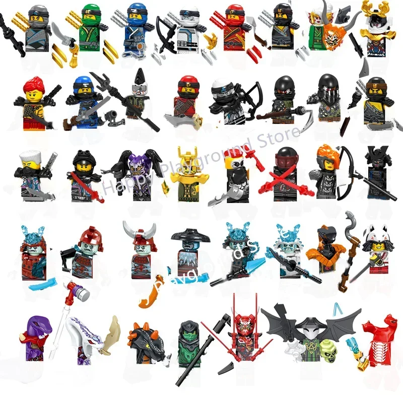 

Ninja Figures Garmadon Jay Zane Kai Nya Lloyd Samukai Cole Harumi Ultra Violet Pyro Snake Morro Building Block Kid Christmas Toy