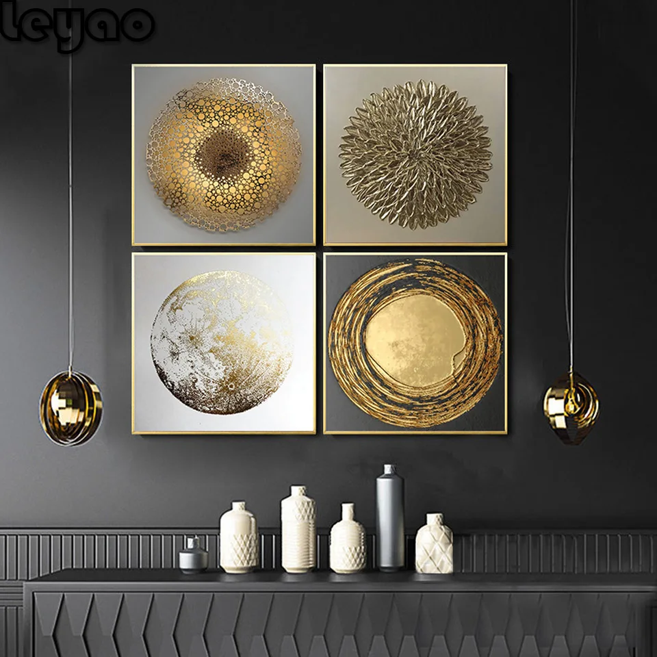 5d diy diamond painting Abstract Gold Nordic diamond Art Painting full square round diamond Home Decor Retro Vintage Minimalist