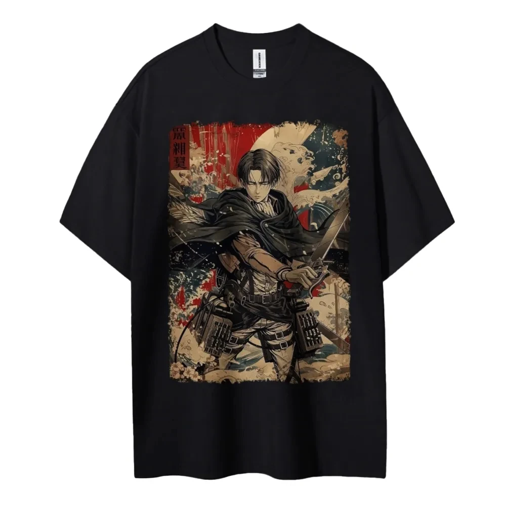 AOT اليابانية الساخنة الدم أنيمي الشخصيات الكلاسيكية الرياضة عارضة قصيرة الأكمام مريحة نصف الأكمام زوجين شعبية #2