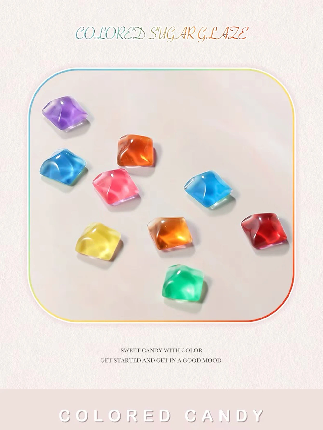 ยาทาเล็บเจลแก้วสีลูกกวาดน่ารัก ZH 1 ชิ้น สีฟ้าใหม่สำหรับฤดูร้อน - เนื้อเจลใสเงาสูง สำหรับตกแต่งเล็บ อุปกรณ์ทำเล็บ