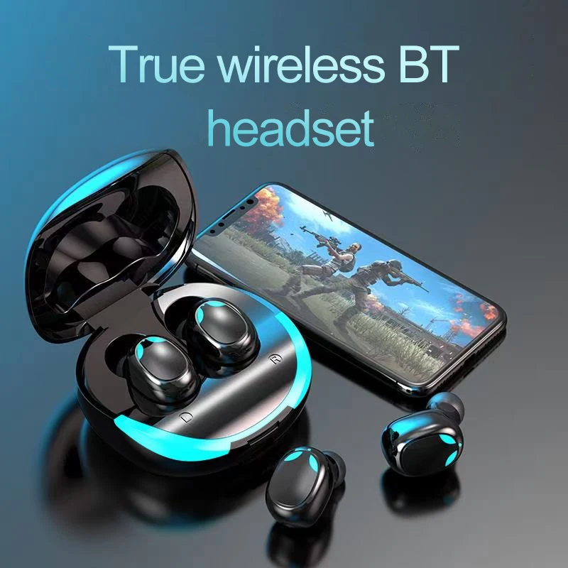 Tws Bluetooth Headset Touch Screen High-Definition Noise Canceling Headset, Wireless Sports Portable Headset