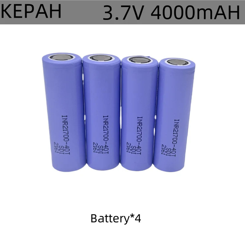 INR21700-40T Battery Rechargeable Battery 3.7V 4000mAh 50A Power Li-ion High Discharge Batteries for Electrical Toolsr