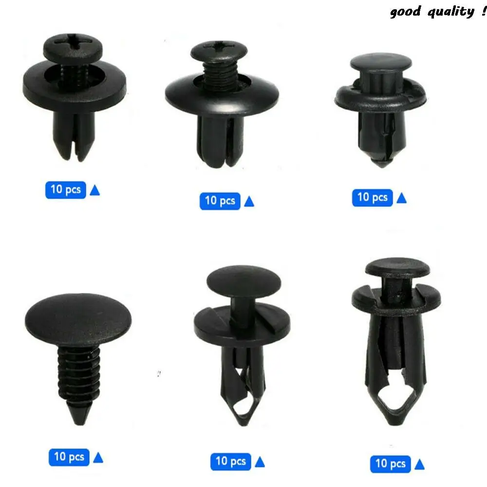 6 Size 60Pcs Auto Fastener Clips for  ford focus 2 focus 3 fiesta mondeo 4 kuga s-max ranger Tuga 2016 Mazda 2 3