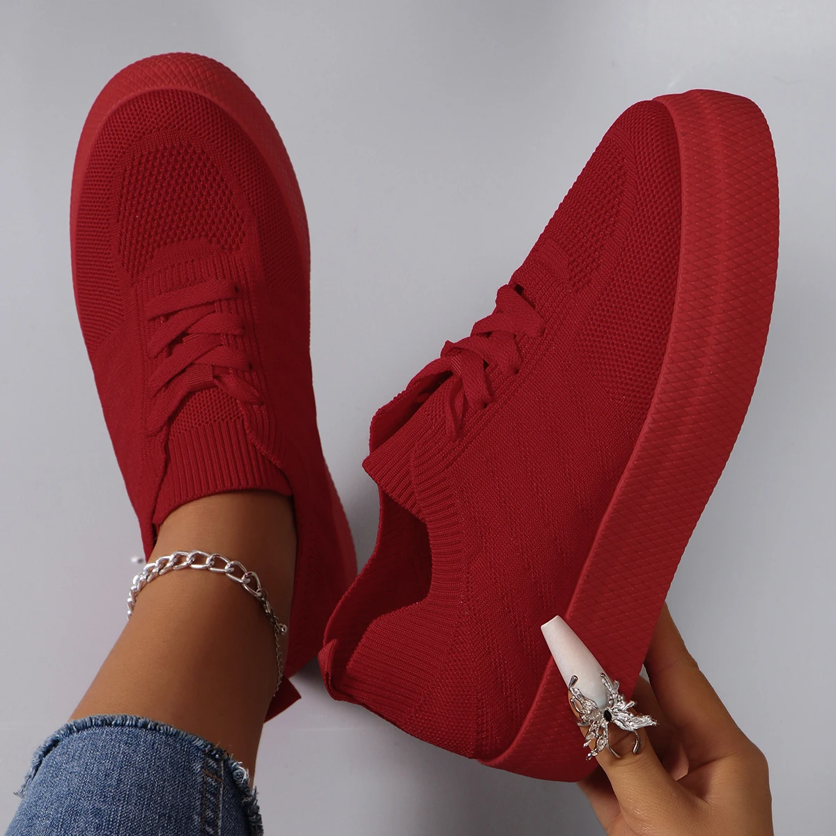 

Женские летние дышащие сетчатые туфли на плоской подошве, женская обувь, повседневные кроссовки, бесплатная доставка