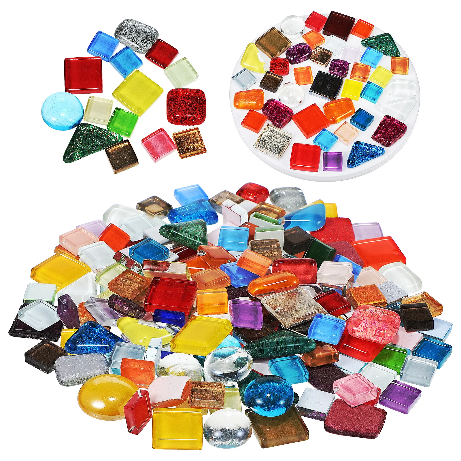 

1 Bag Crystal Mosaic Stones Mixed Tiles For Diy Crafts Set Assorted Small Tiles Glass Marbles Craft Supplies Diy