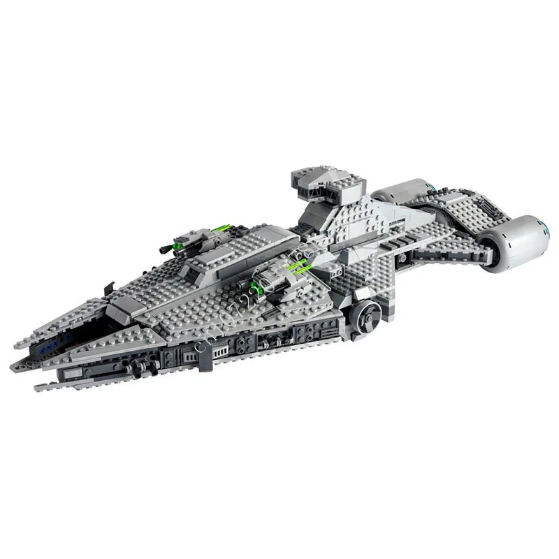 1336PCS Light Cruiser Space War Military MOC SpaceShip Battle Model Building Blocks Architecture DIY Education Model Toys Gift