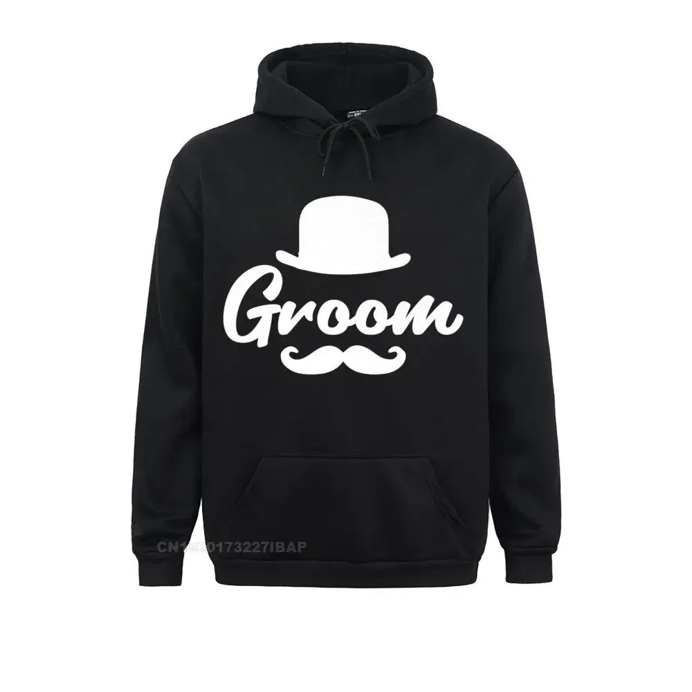 Wedding Shirt Groom Tees Bowler Hat Mustache Men Fiance Hoodie Print Sweatshirts Funny Mother Day Hoodies Boy Outdoor Clothes