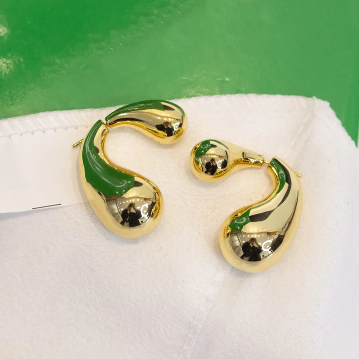 

Hot Fashion Europe Designer Gold Silver Luxury Earrings Woman Party Jewelry Trend