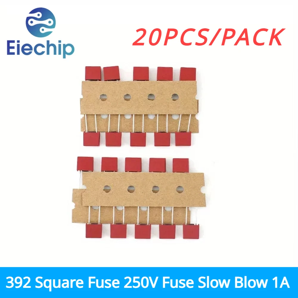 20PCS 392 Square Fuse 250V Fuse Slow Blow 0.5A, 1A, 2A, 2.5A, 3.15A, 4A  5A, 6.3A, 8A, 10A, 15A  Diy Kit Electronic