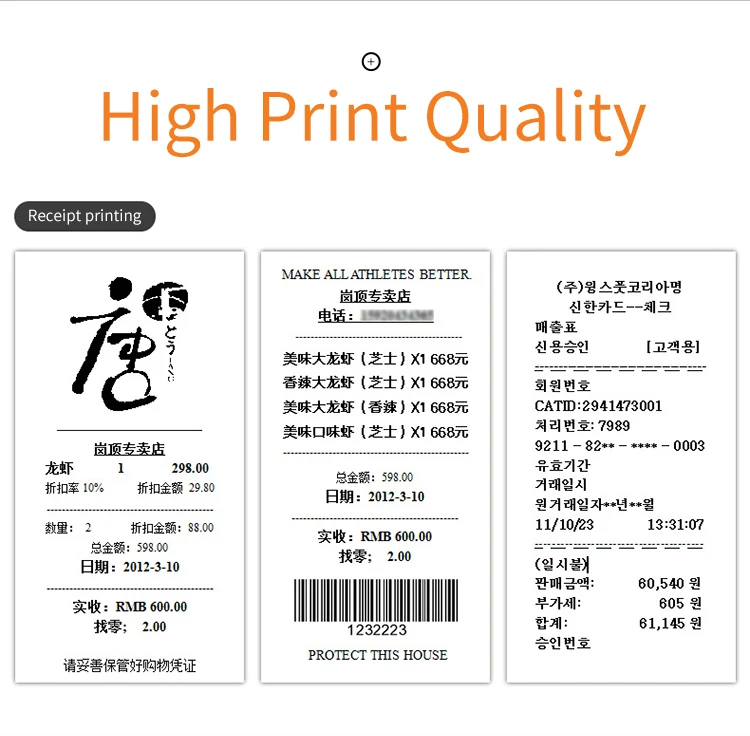Auto Cutter EM5826 58mm Paneelprinter Thermische Kiosk Bonprinter Ingebouwde USB + RS232 + TTL Interface ECS/POS Commando