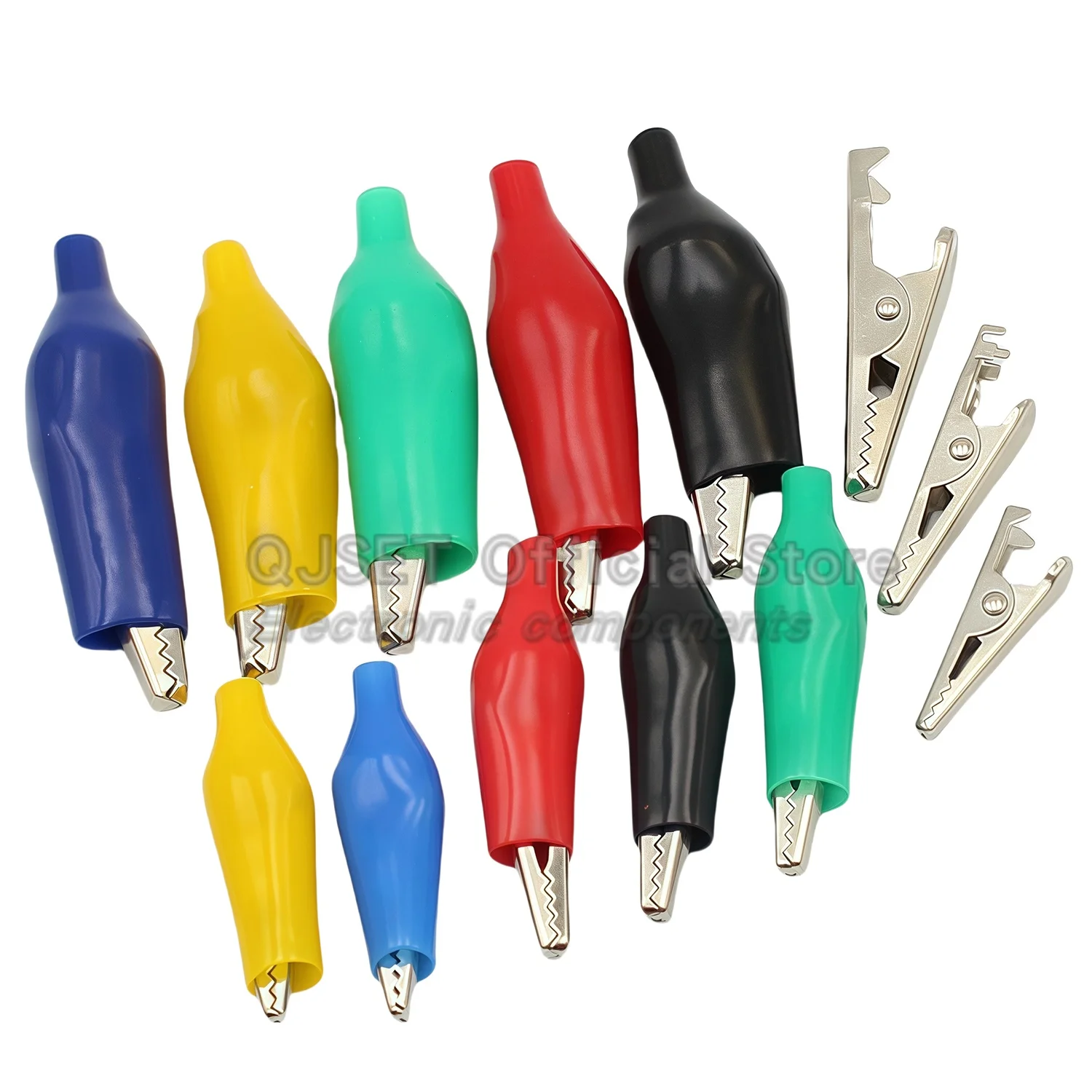 20 ชิ้น 28/35/45 มม.คลิปจระเข้โลหะ G98 ช่างไฟฟ้า CLAMP ห้องปฏิบัติการทดสอบโพรบเมตรโฟลเดอร์สีดำสีแดงคลิปสำหรับแบตเตอรี่รถยนต์