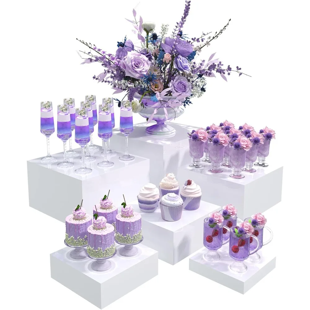 

стойки для буфета, стойки для демонстрации еды для вечеринки, белые акриловые стойки, подставка для стола-буфет, дисплеи для общественного питания для десерта